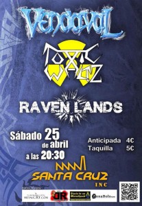 Vendaval + Toxic Waltz + Raven Lands @ Sala Santa Cruz (León) | León | Castilla y León | España
