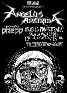 Angelus Apatrida + Dredd @ Sala La Vaca (Ponferrada) | Ponferrada | Castilla y León | España